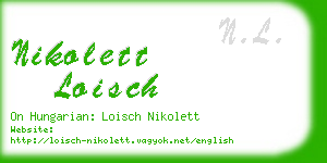 nikolett loisch business card